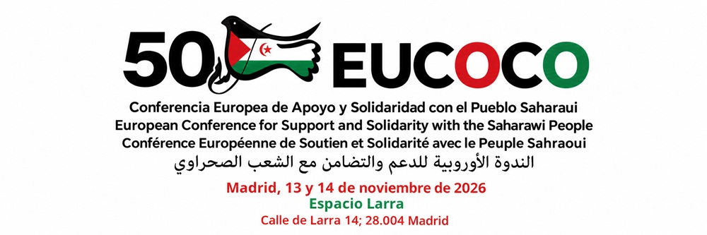 Banner tipográfico EUCOCO 50 en Madrid